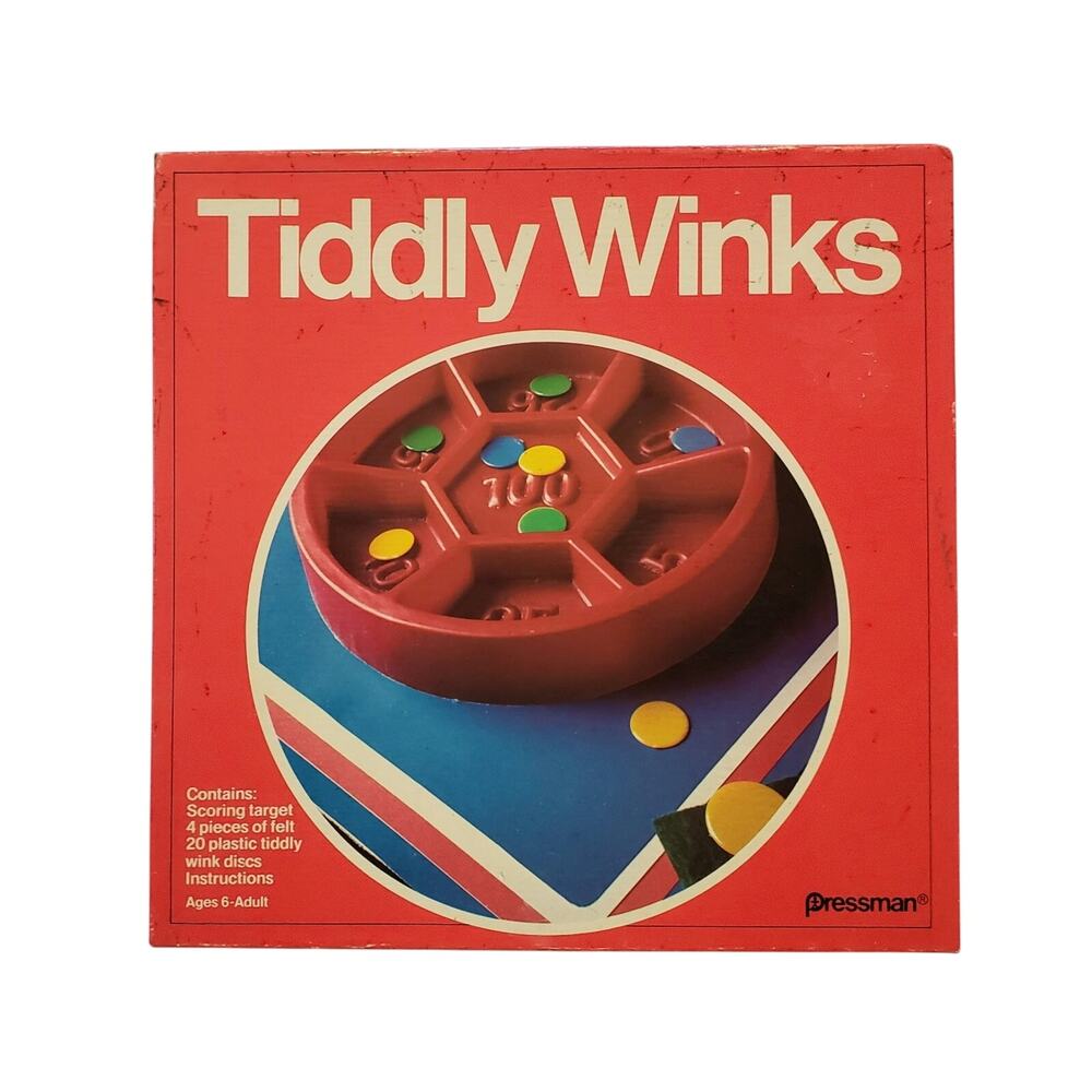 Tiddly Winks Game by Pressman 1978  Ages 6-Adult